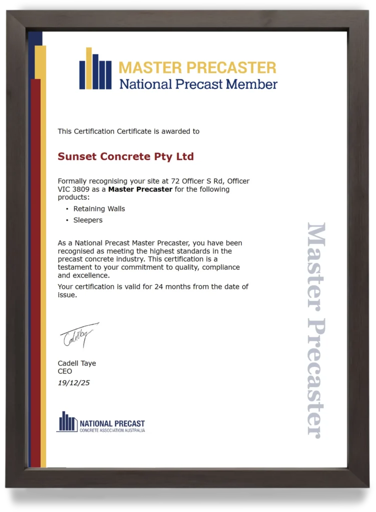 Sunset Sleepers : Master Precasters Certified by National Precast