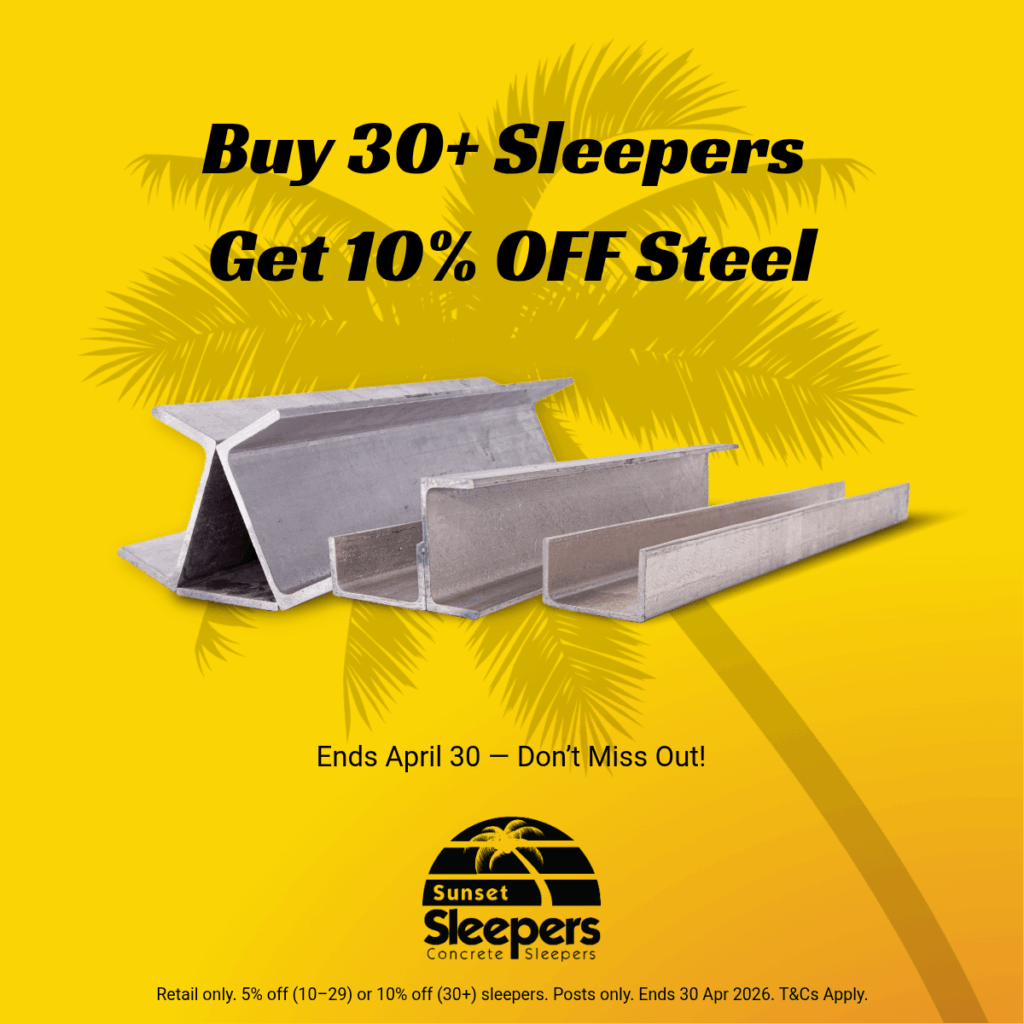 Buy 30 Sleepers or More - Get 10% OFF Steel Posts