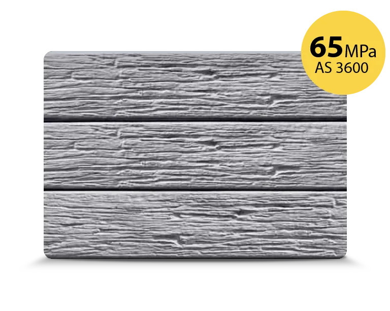 Charcoal Cedar Grain Woodgrain 65MPA Concrete Sleeper For Delivery In Greater Sydney Region