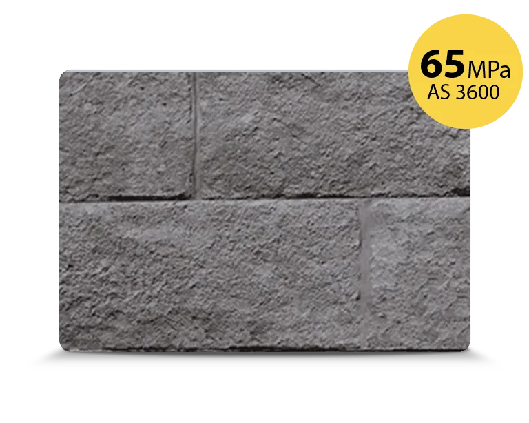 Charcoal Rockface 65MPA Concrete Sleeper For Delivery In Greater Sydney Region