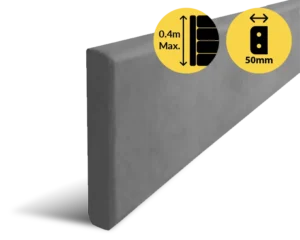 Charcoal Under Fence Concrete Plinths 65MPA Concrete Sleeper For Delivery In Greater Sydney Region