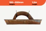 FormFlow 1.2m 100 500mm Wearthered Square Roll Your Own Edging.webp