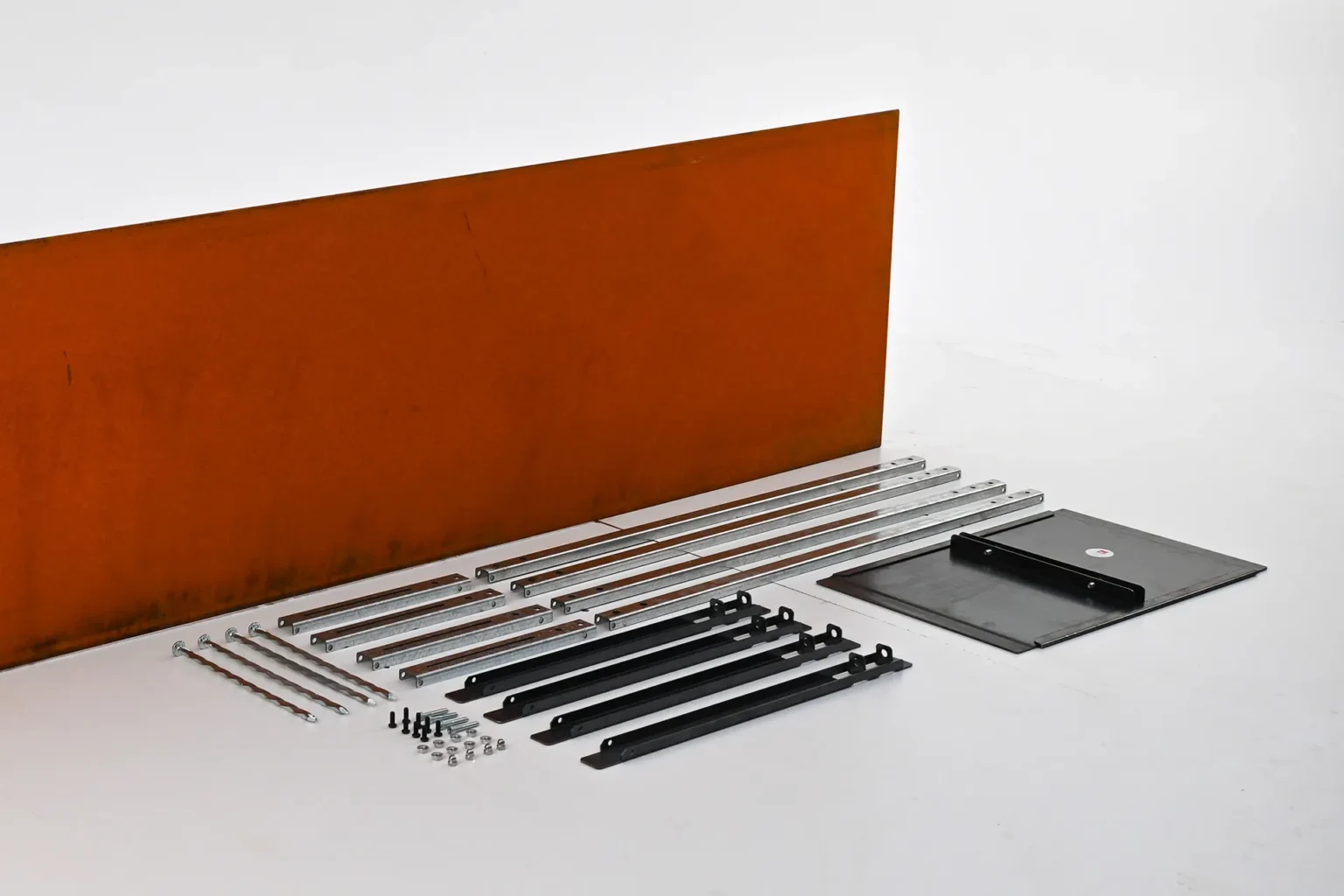 Metwall FormFlow 550mm Package Kit Radcor Cotren Rusty Weathering Steel Garden Edging Kit for Garden Beds and Paths Sold across Melbourne and Victoria