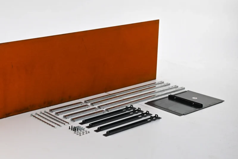 Metwall FormFlow 550mm Package Kit Radcor Cotren Rusty Weathering Steel Garden Edging Kit for Garden Beds and Paths Sold across Melbourne and Victoria