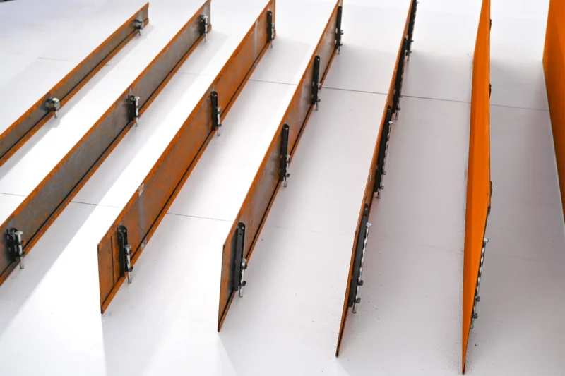 Metwall Formflow Weathering Corten Steel Garden Edging Kit for Garden Beds and Paths Full Range Side Back across Melbourne and Victoria