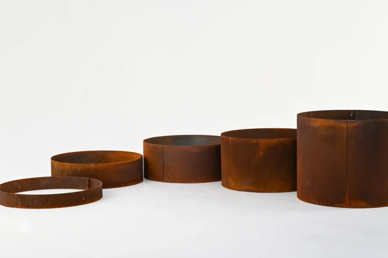 Mewall FormFlow Circular Rusty Corten Steel Garden Rings Range.webp