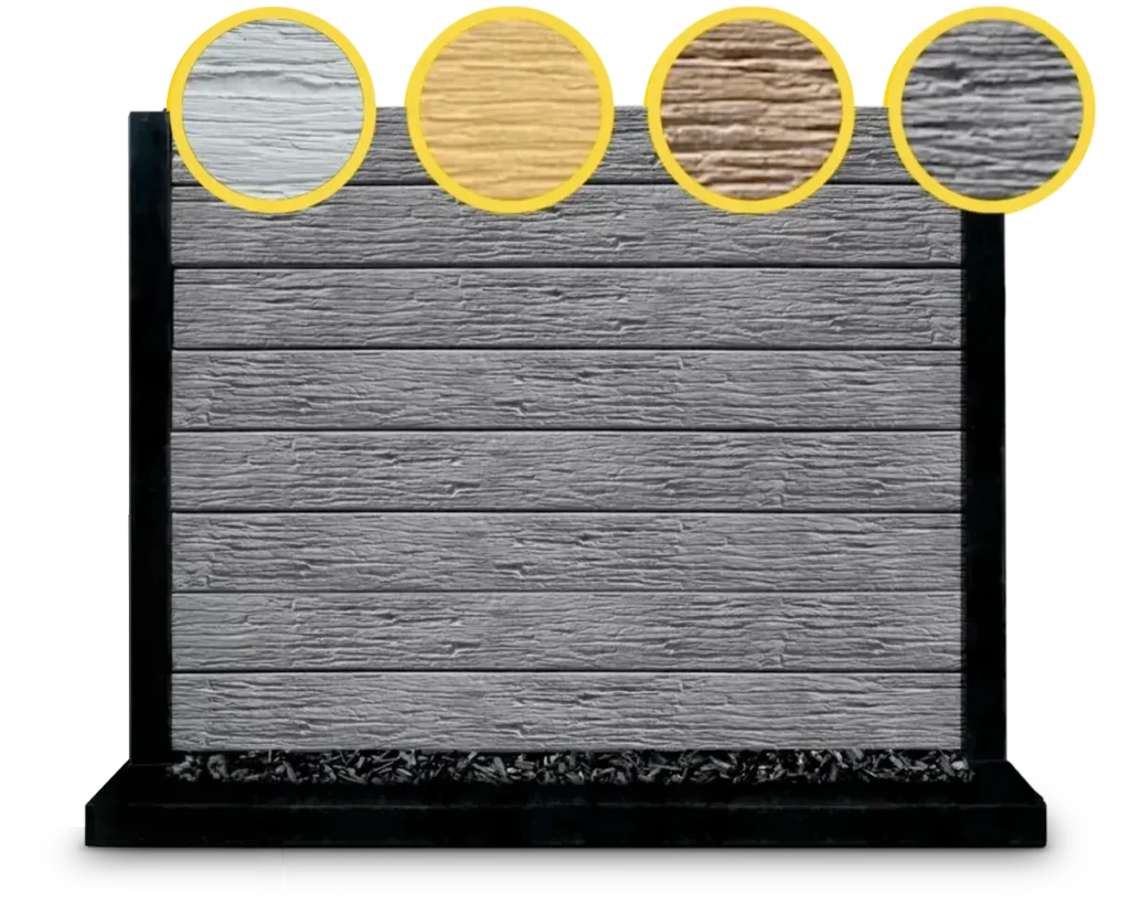 The Malibu Woodgrain Pattern Wood Look Concrete Sleepers by Sunset Sleepers