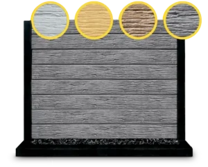 The Malibu Woodgrain Pattern Wood Look Concrete Sleepers by Sunset Sleepers