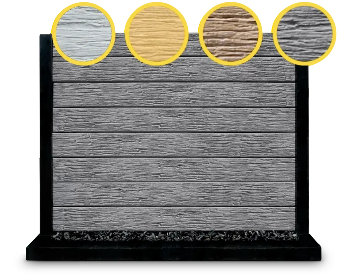 The Malibu Woodgrain Pattern Wood Look Concrete Sleepers by Sunset Sleepers
