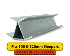 150mm 45 Reg Channel Galvanised Steel Beam Posts to Support The End Panels of a 100 120mm Concrete Sleeper Retaining Wall by Sunset Sleepers