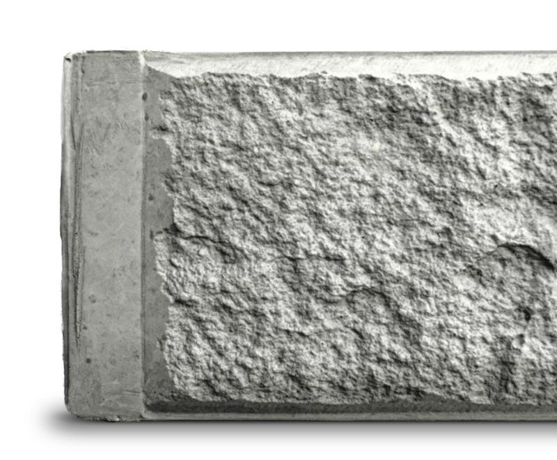 Arizona Ash Plain Grey Block Face Concrete Sleeper Detail by Sunset Sleepers