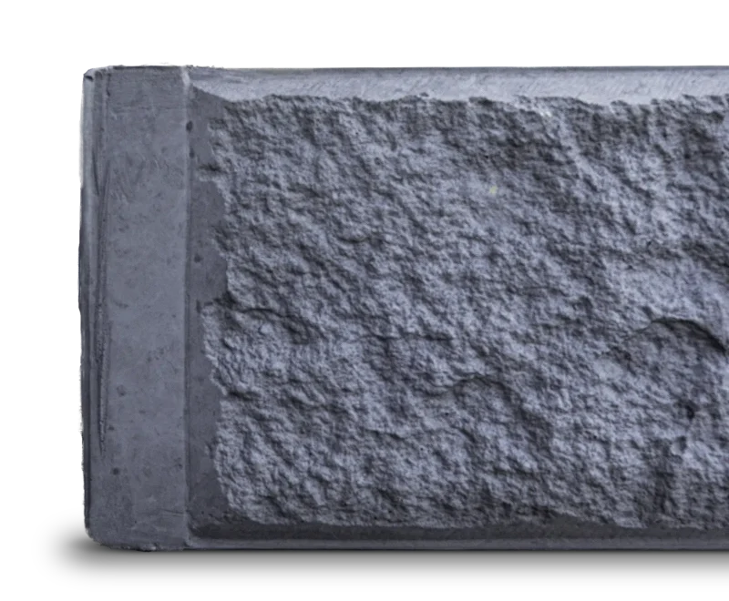 Arizona Charcoal Block Face Concrete Sleeper Detail by Sunset Sleepers