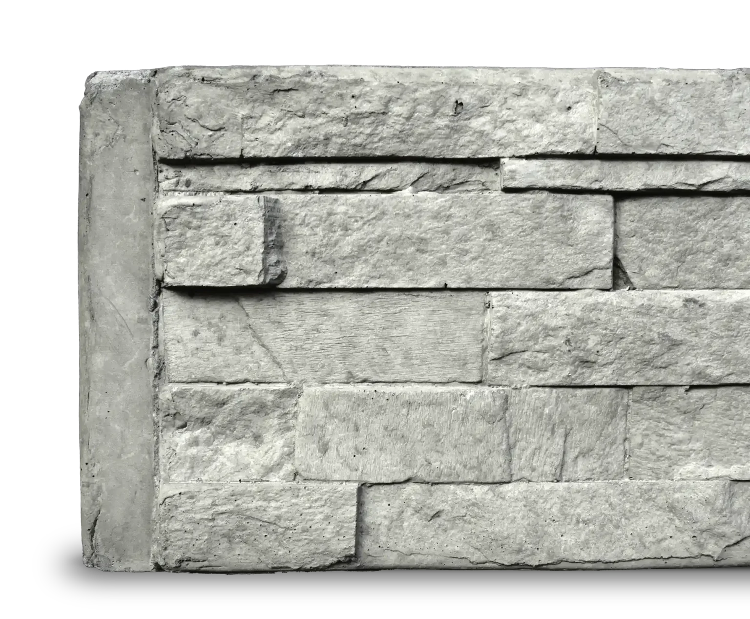 Manhattan Ash Grey Stackedstone Concrete Sleeper Detail by Sunset Sleepers